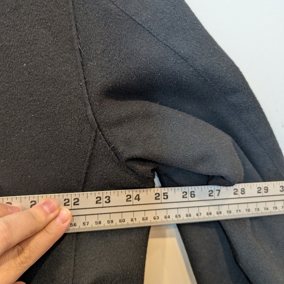 Vintage Nino Danieli Black Ultra Fine Wool Formal Pea Coat Mens 54 8R 44R - Picture 13 of 13